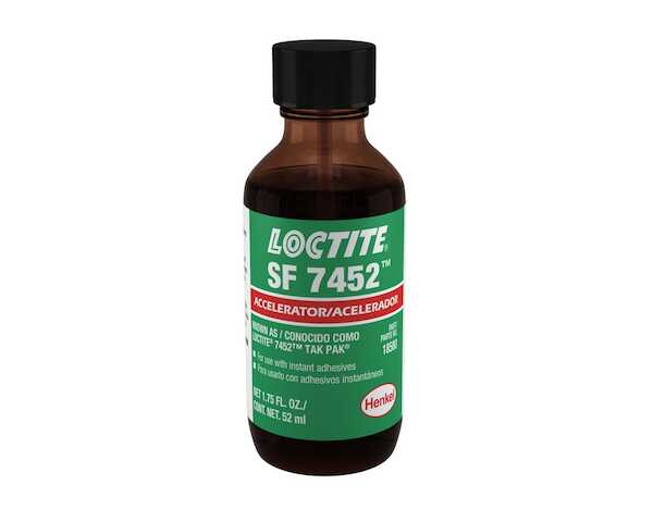 Obsolete - Loctite SF 7452 Adhesive Accelerator, 1.75 oz Bottle, Amber, Replaced by IDH # 2765219 / HS # 1159215 (See below)