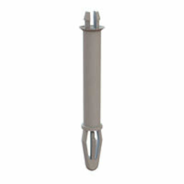 Micro Plastics Bayonet-Male Threaded Support, Top Locking, .156" Mounting Hole Diam, 1.5" L, Nylon, Natural, 1000/PK