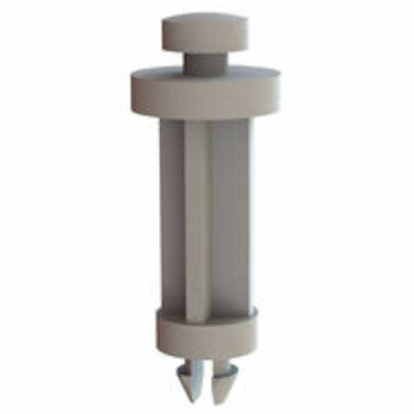 Micro Plastics Snap Lock Support, Two Prong Locking, .75" L, Nylon, Natural, 1000/PK