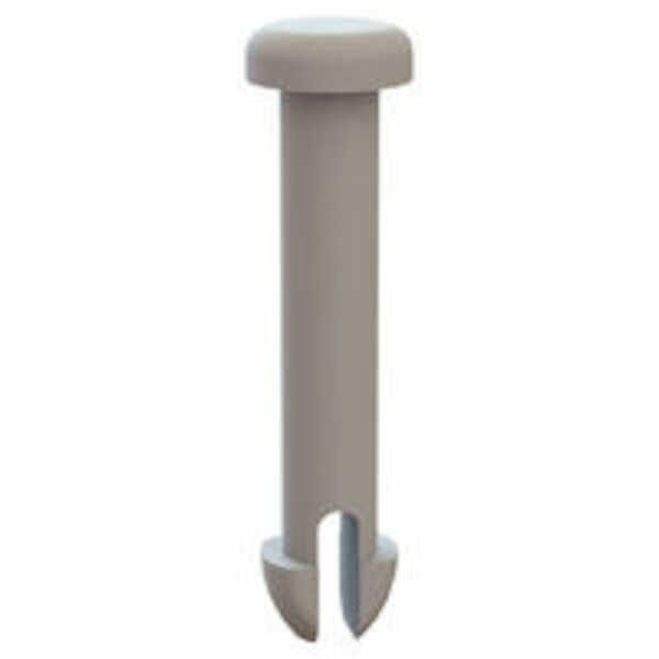 Micro Plastics Snap Lock Pin, .093" Mounting Hole Dia, .595" L, Nylon, Natural, 1000/Pack