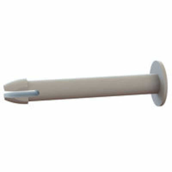 Micro Plastics Snap Lock Pin, .165" Mounting Hole Dia, 1.269" L, Nylon, Natural, 500/Pack