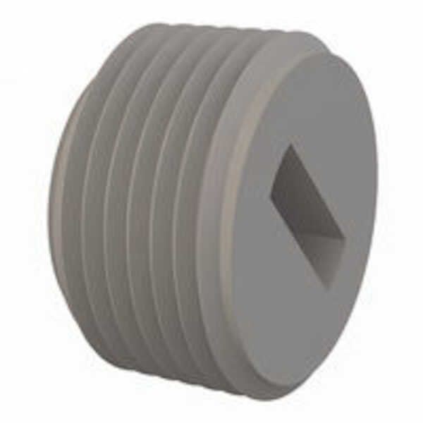 Micro Plastics NPT 3/4-14 Threaded Plug, .61" Diameter, Nylon, Natural, Round, 500/Pack