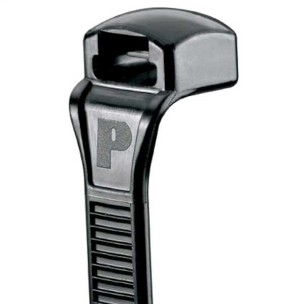 Panduit Contour-Ty Cable Tie, 4" (102 mm) Bundle Diameter, Light-Heavy, Heat Stabilized, Black, 250/Pack