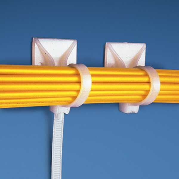 Panduit Adhesive Mount/Locking Cable Tie Combo, 7.4" Lock Tie, 100/Pack