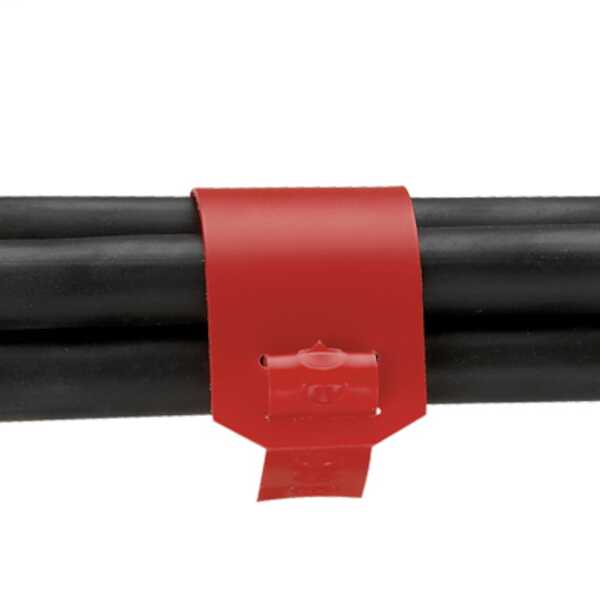 Panduit Cable Marker Strap, 15.3" (387 mm) L, Polyethylene, Red, 50/Pack