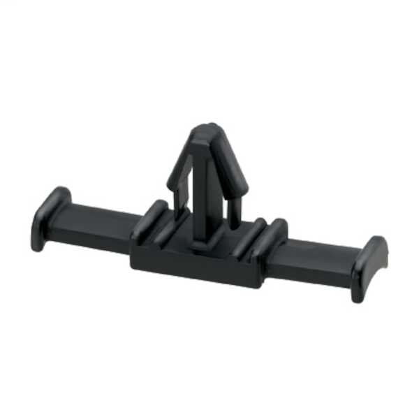 Panduit Cable Tie Harness Mount for Corrugated Tubing, Push Barb, 0.47" (11.7 mm), Heat Stabilized Black, 100/Pack