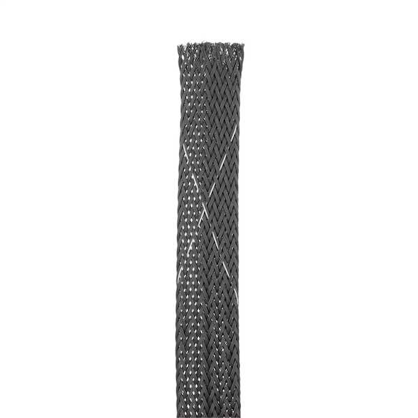 Panduit Braided Expandable Sleeving, .50" diameter (12.7mm), Black, Flame Retardant, Polyethylene Terephthalate, 500 ft/Reel