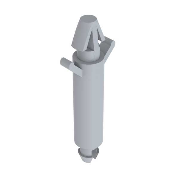 Micro Plastics Arrowhead-Two Prong Support, Locking, 1.25" L, Nylon, Natural, 1000/PK