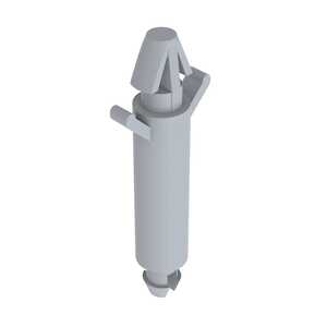 Micro Plastics Arrowhead-Two Prong Support, Locking, .375" L, Nylon, Natural, 1000/PK