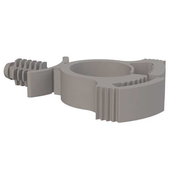 Micro Plastics Hose Clamp, Push Lock, 1.03mm Max Bundle Dia, Natural