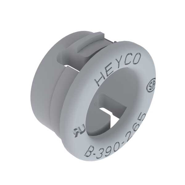 Heyco 1.375" Thick Panel Snap Bushing, 1.5" Diameter, White