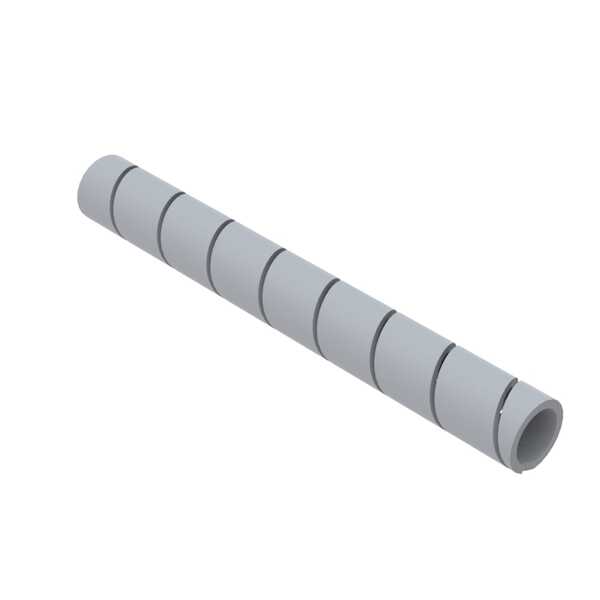 Micro Plastics Spiral Wrap, 4.5" Max Bundle Dia, Polyethylene, Natural, 100ft/Roll