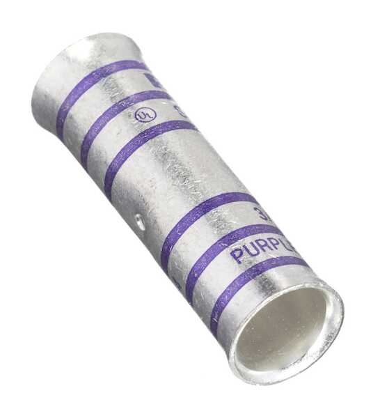 Panduit Copper Butt Splice, 3/0 AWG Class K/M/DLO Cable, Purple, Die Code P54, Length 2.50"